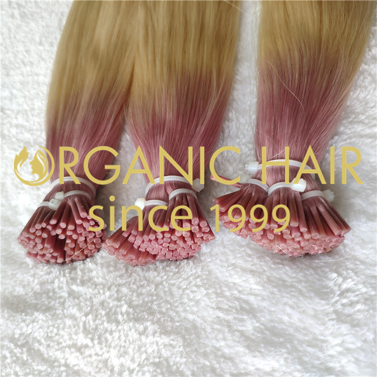 Custom color ombre color I tip hair extensions CNY011